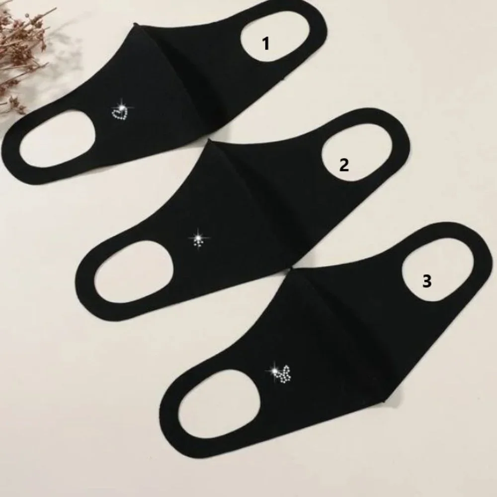 New Rhinestone Face Mask, Ships in 1-2 Business Days